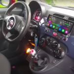 フィアット500アンドロイドナビ取付例