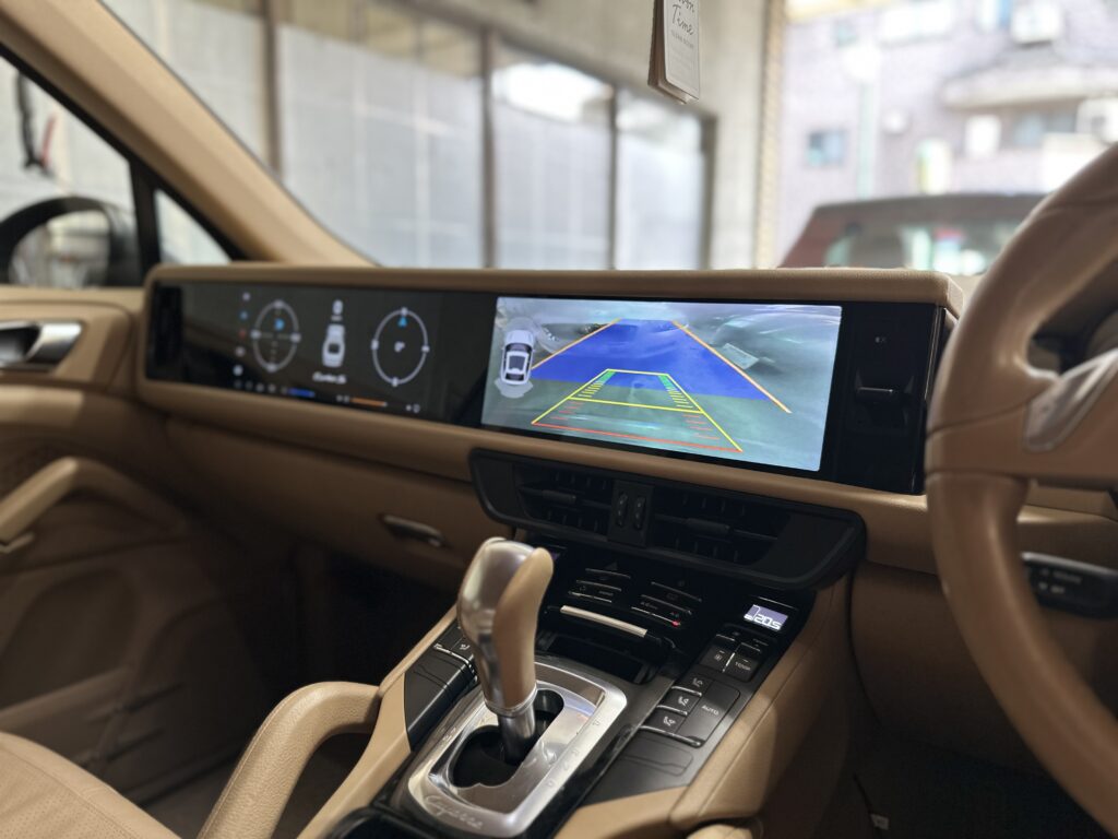 ポルシェ カイエン 純正ナビパネル 7L5858079B 2002-2010 カイエン ナビ交換｜958型 24.6型ツインモニター【あとづけ屋】