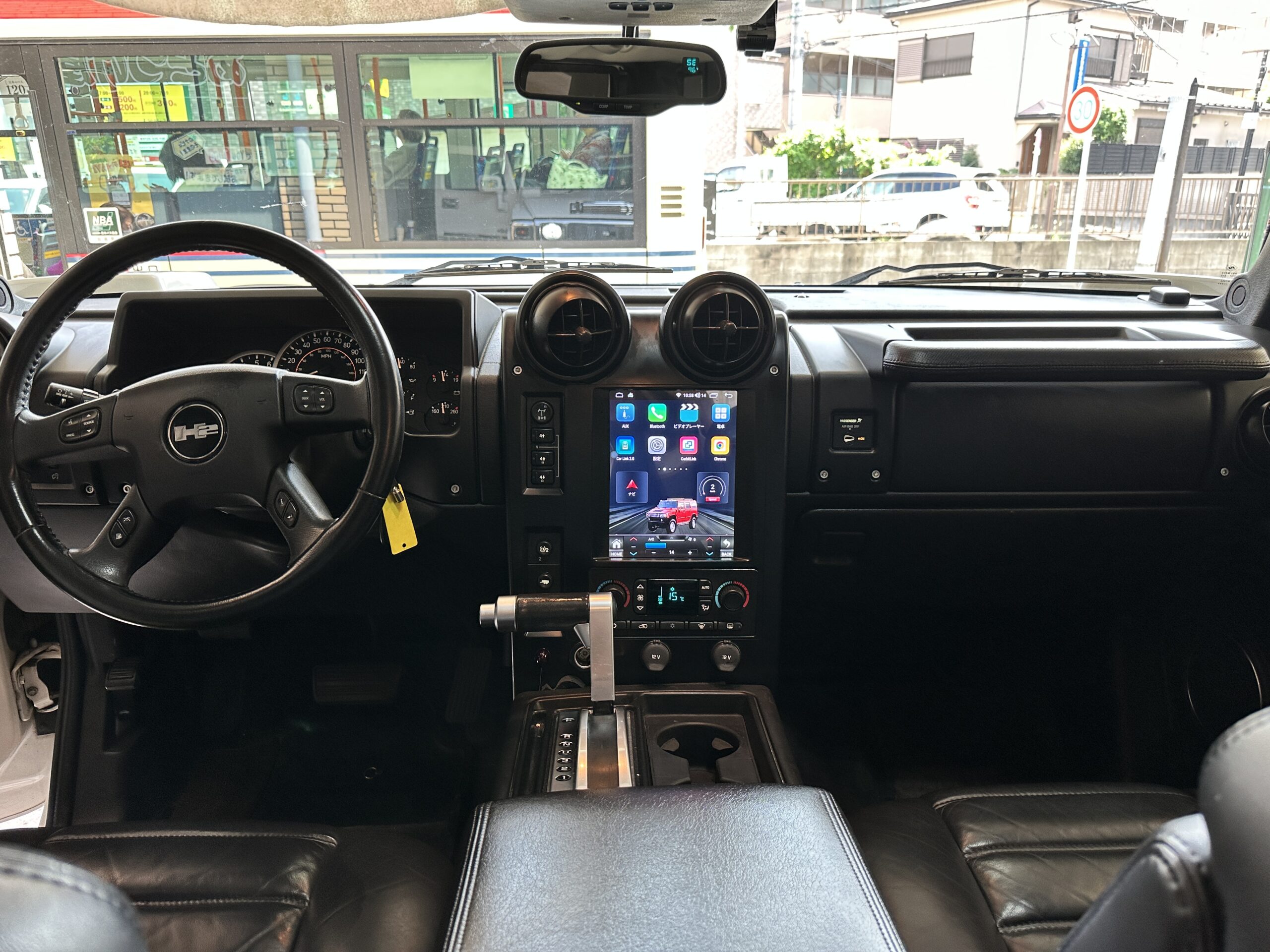 ハマーH2 ナビ取付 側面