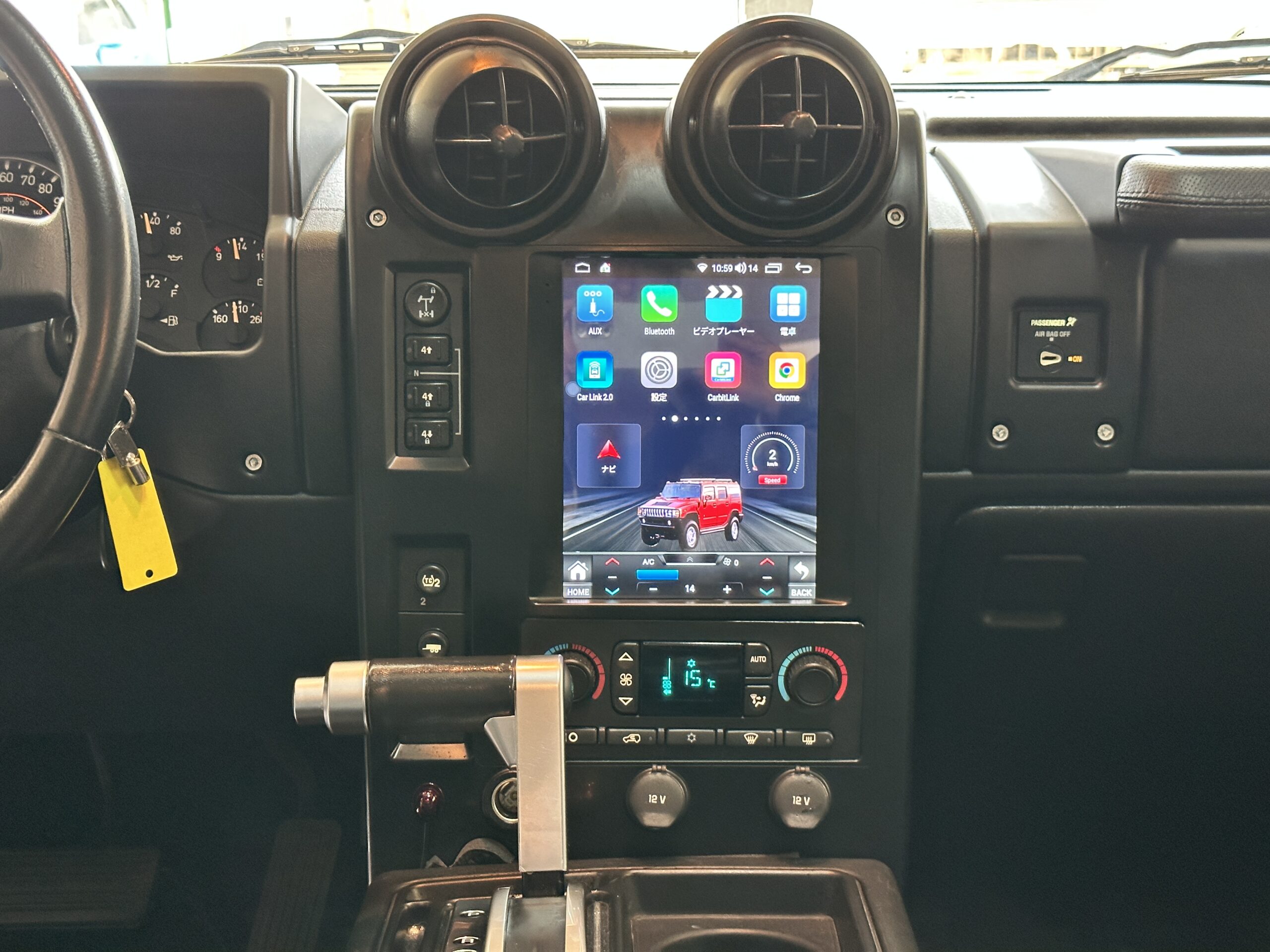 ハマーH2 Androidナビ施工写真 11