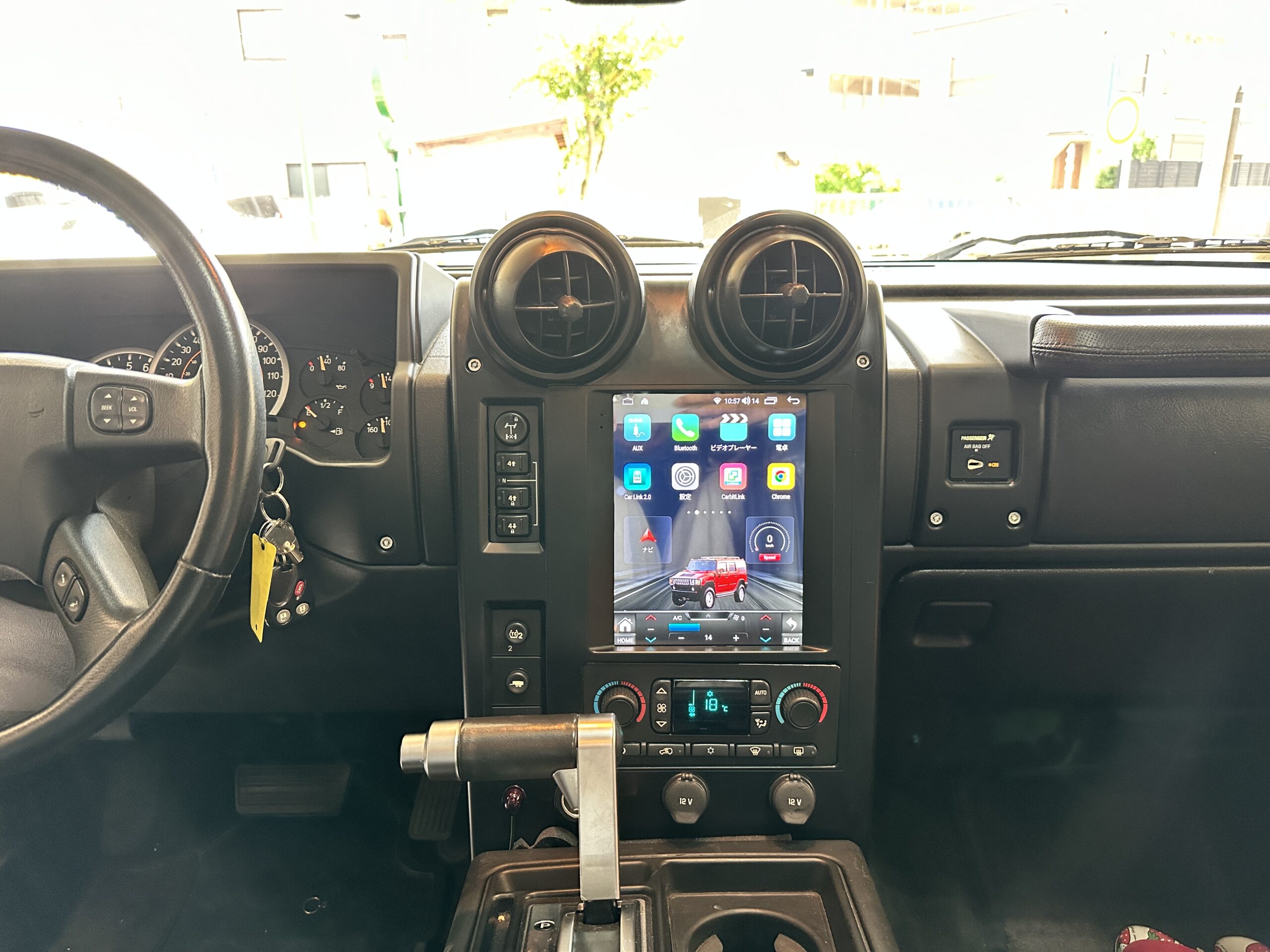 ハマーH2 Androidナビ施工写真 13