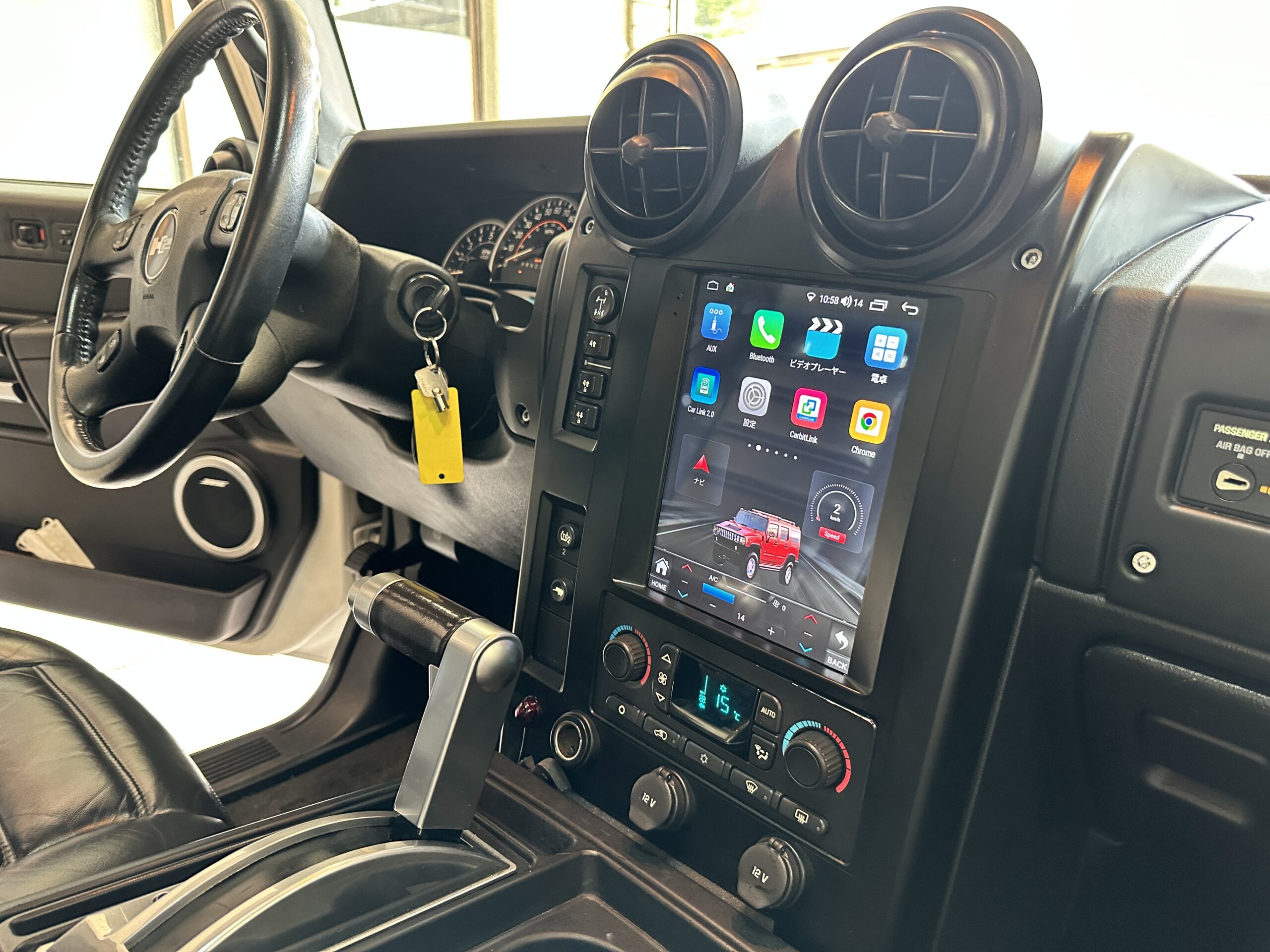 ハマーH2 Androidナビ施工写真 16