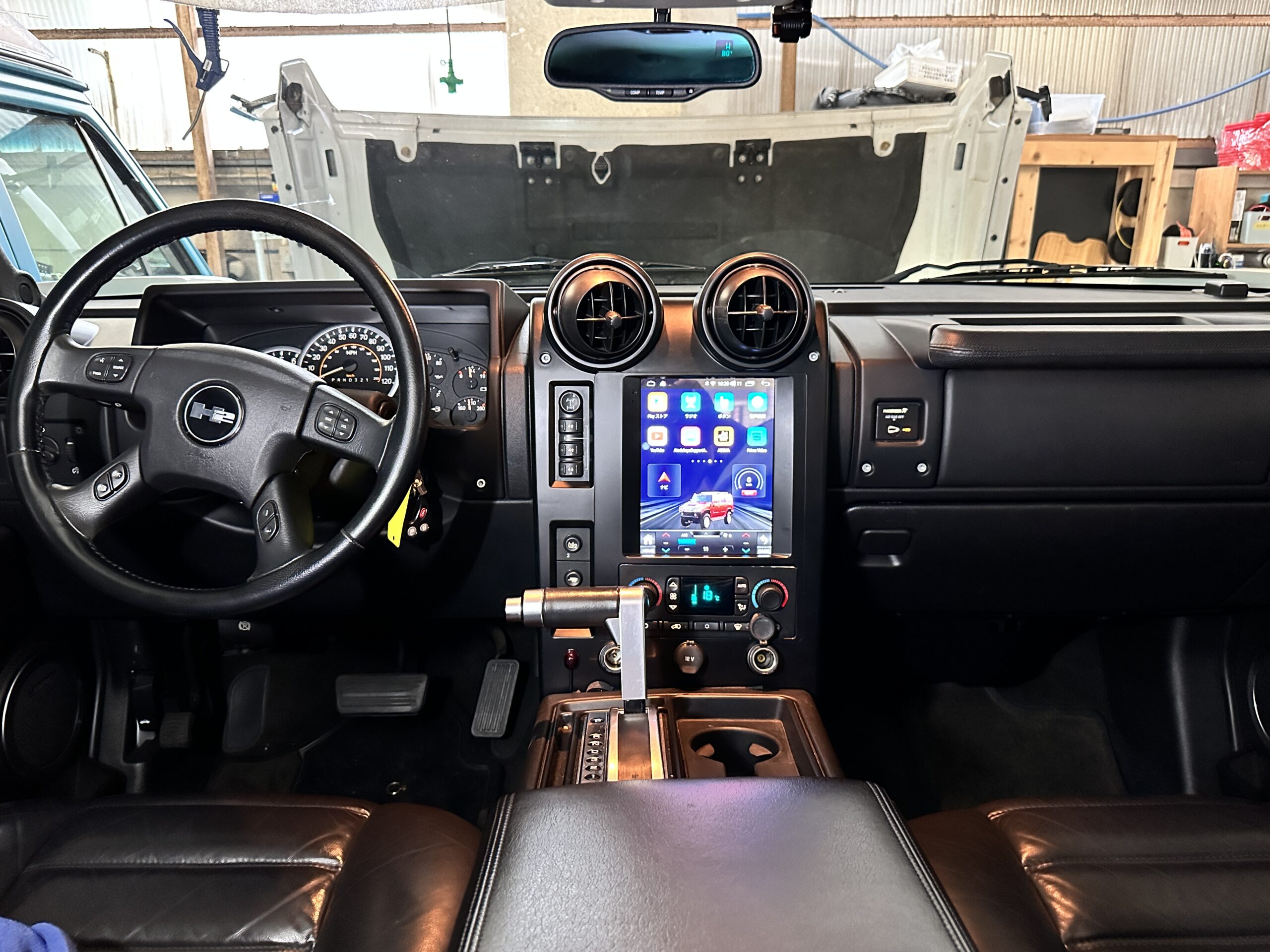 ハマーH2 Androidナビ施工写真 17